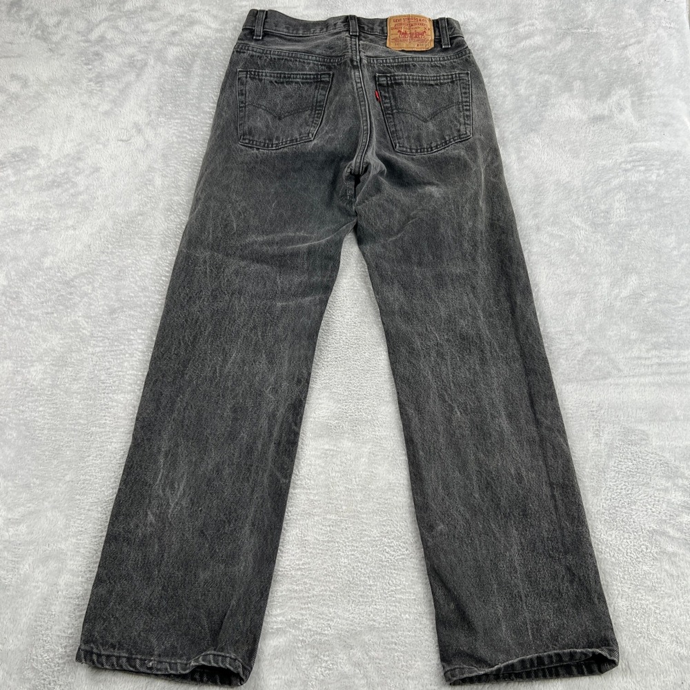VTG Levi's 501 Jeans 30x30 Black Acid Wash Made USA Button Fly 90s Straight Leg - Picture 8 of 10